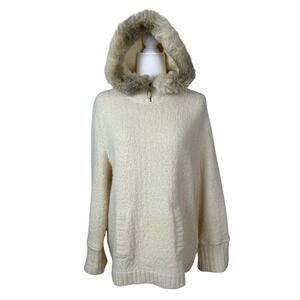 Mondi Sport Women's Pullover Sweater Jacket Fir Hooded Made In Germany Size 40